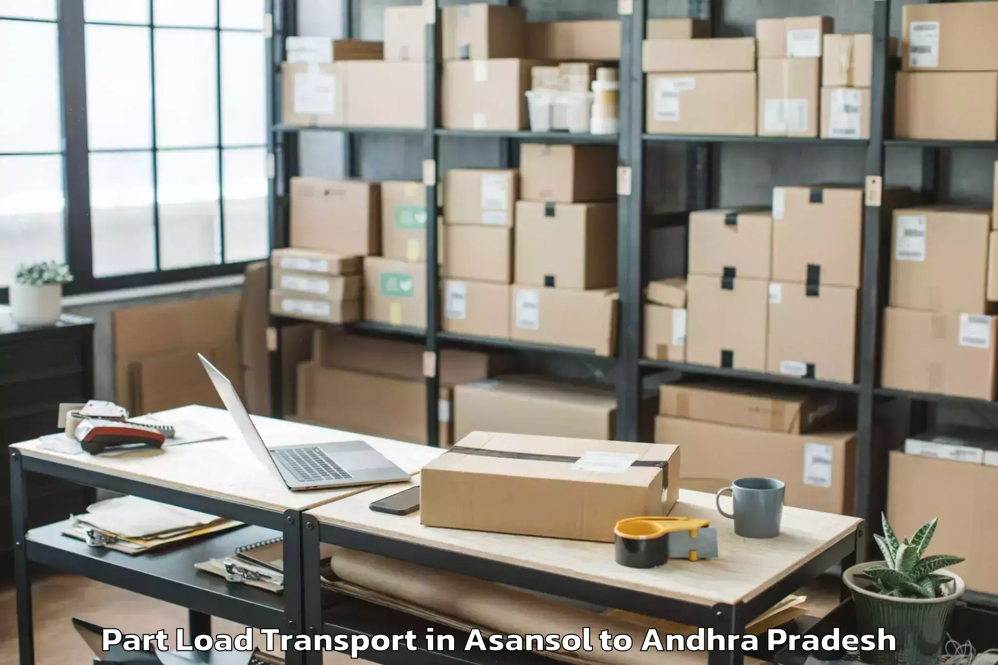 Easy Asansol to Peddapappuru Part Load Transport Booking